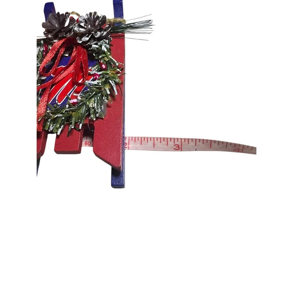Ole Miss Rebels‎ Fan Christmas Ornaments Set Mason Jar Snowflakes Sleigh Wreath